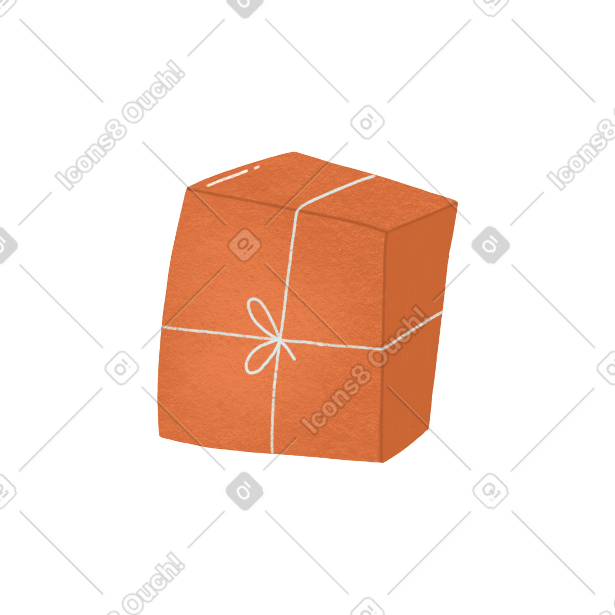 Ilustración Red gift box en estilo Goose a descargar en PNG y SVG
