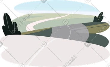 구불구불한 길 PNG, SVG