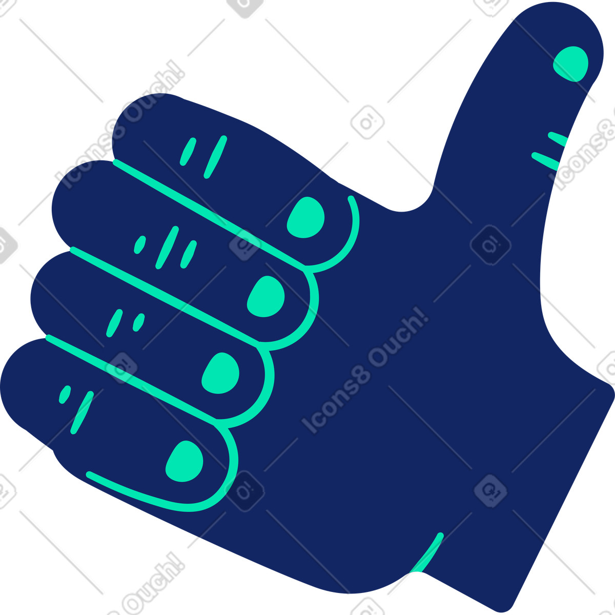 Illustration Main dans le style Cyborg à télécharger aux formats PNG, SVG
