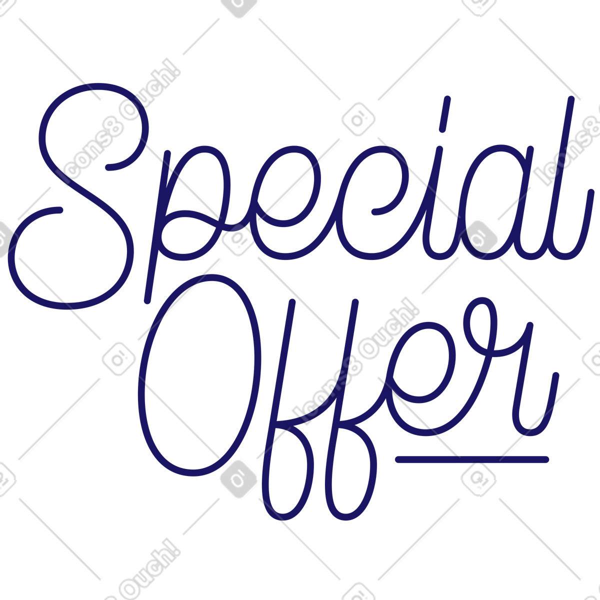 Ilustración Oferta especial de letras en estilo Matey a descargar en PNG y SVG
