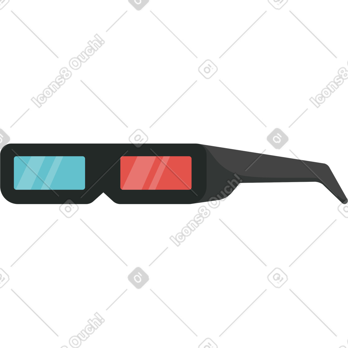 Ilustração de Três óculos d em no estilo Lagom para baixar em PNG, SVG