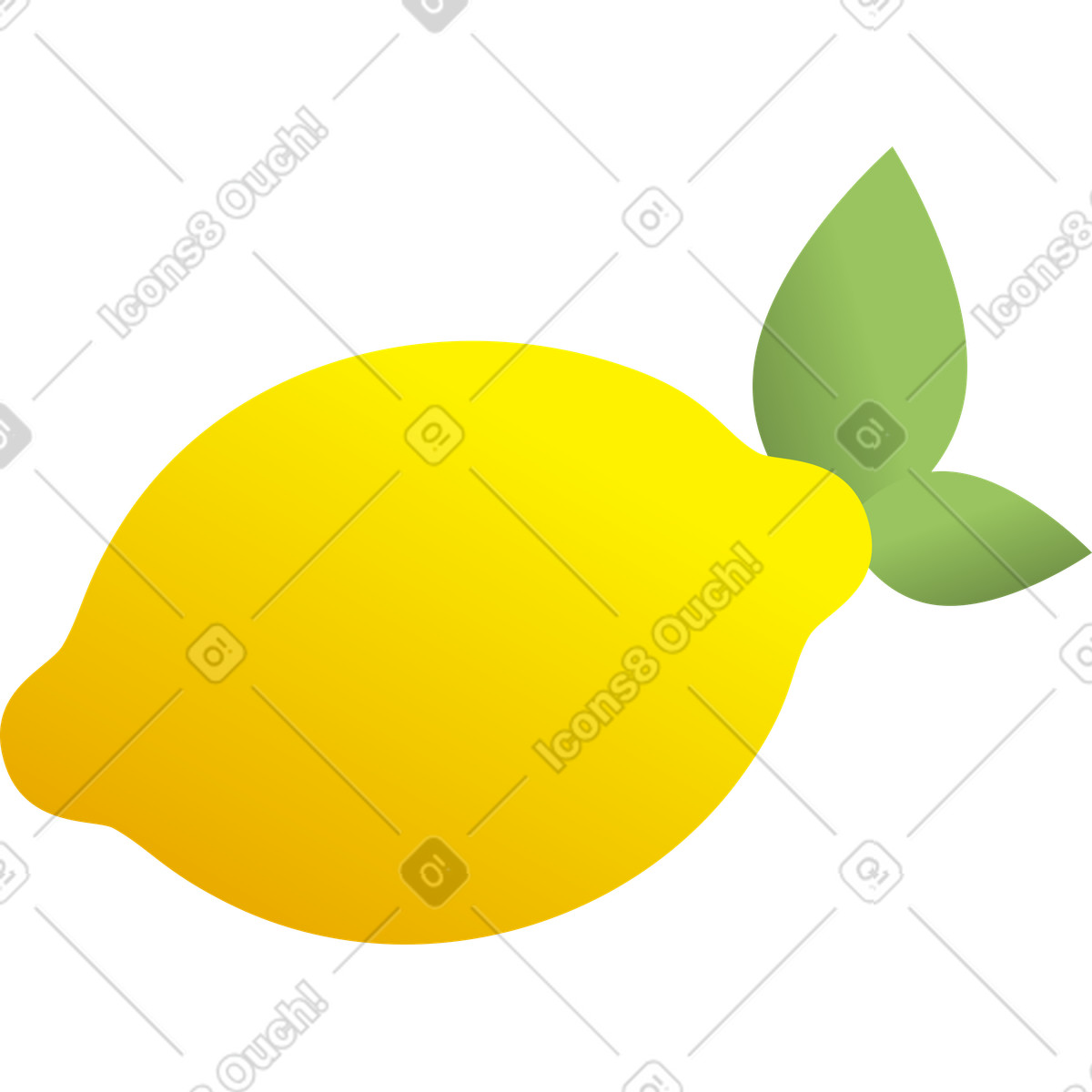 Zitrone-Illustration im Silky-Stil als Download in PNG, SVG