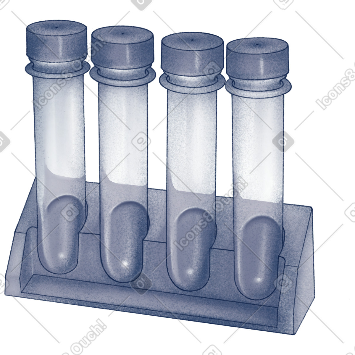 Set di provette illustrazione in stile Haze scarica in PNG, SVG