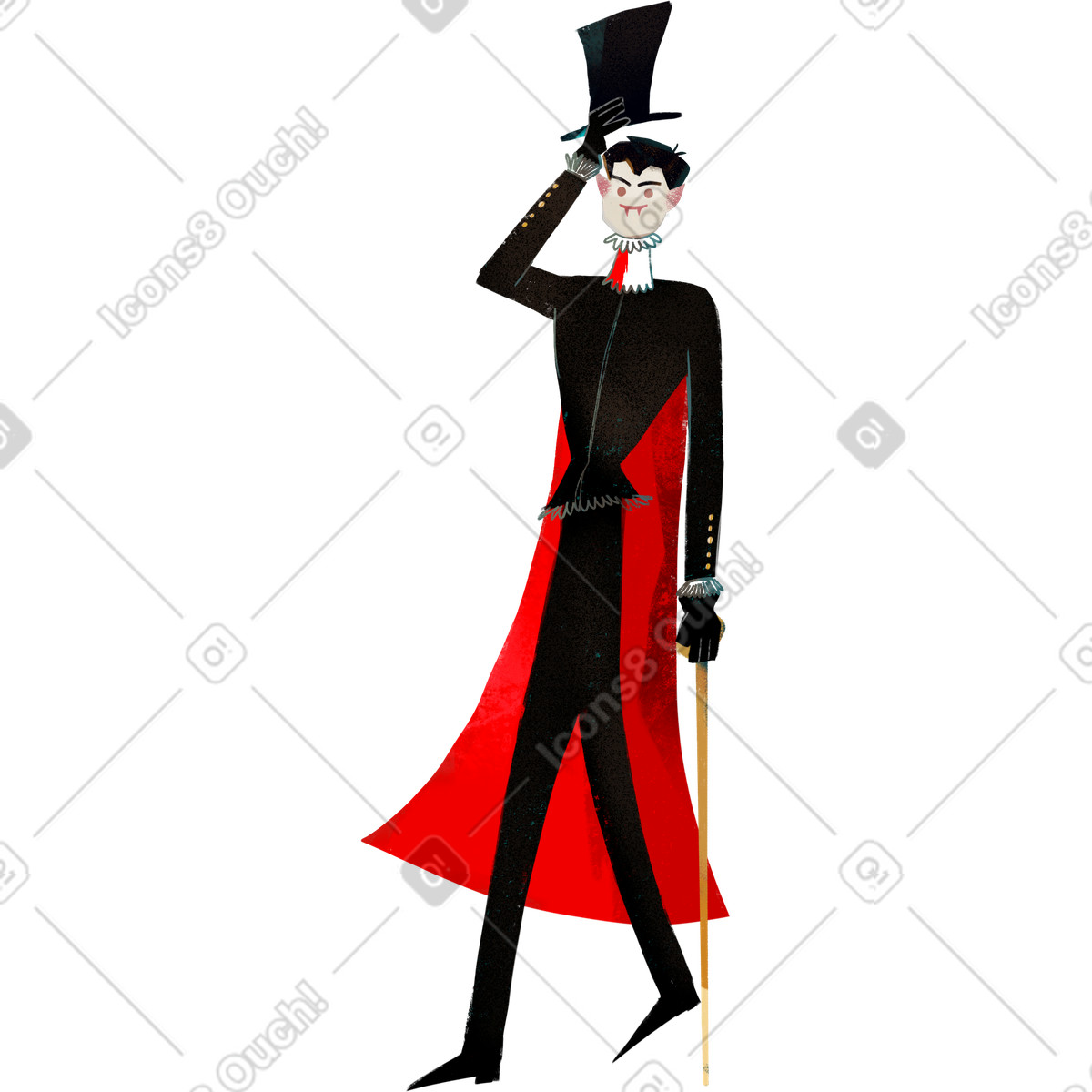 Vampir-Illustration im Fabulous-Stil als Download in PNG, SVG