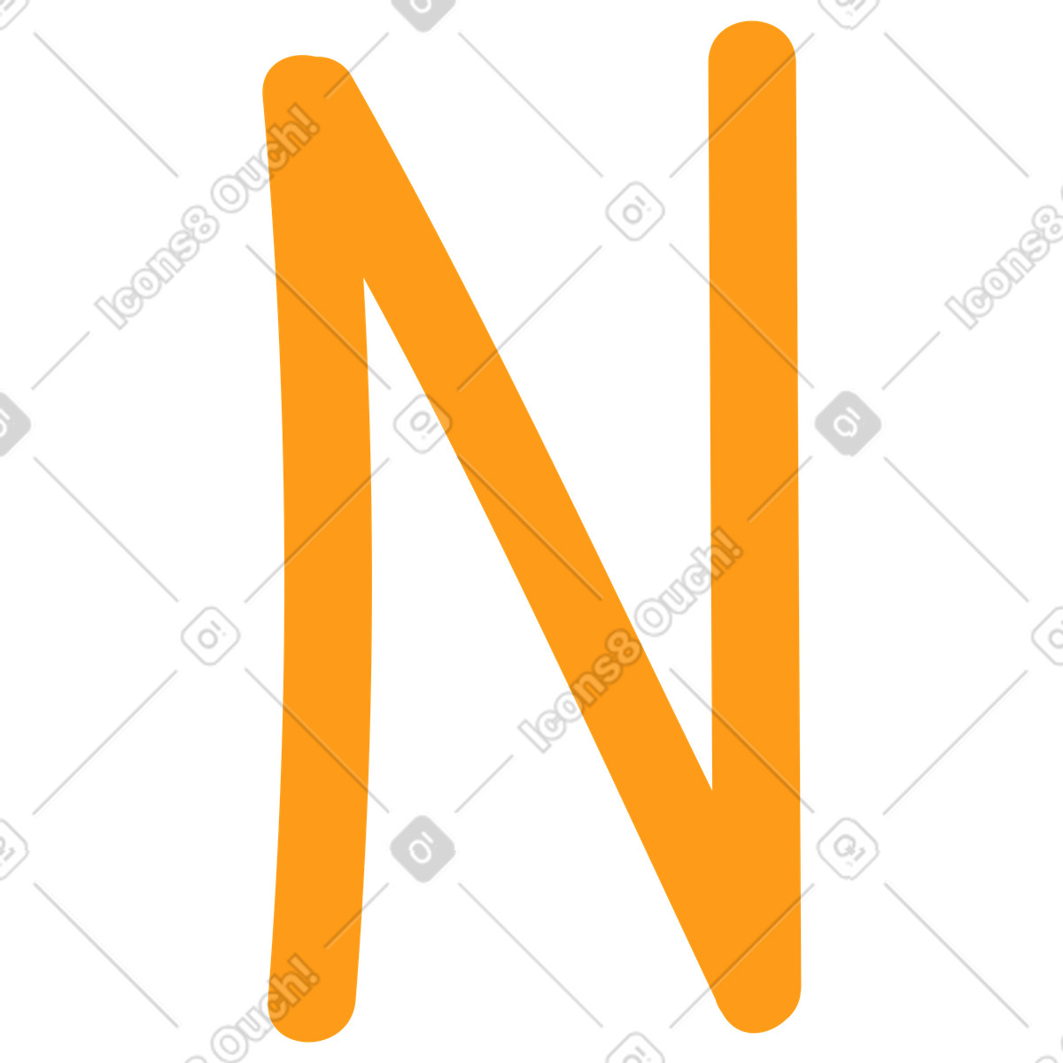 Kingdom スタイルの N黄色 のイラストをPNG、SVG形式でダウンロード
