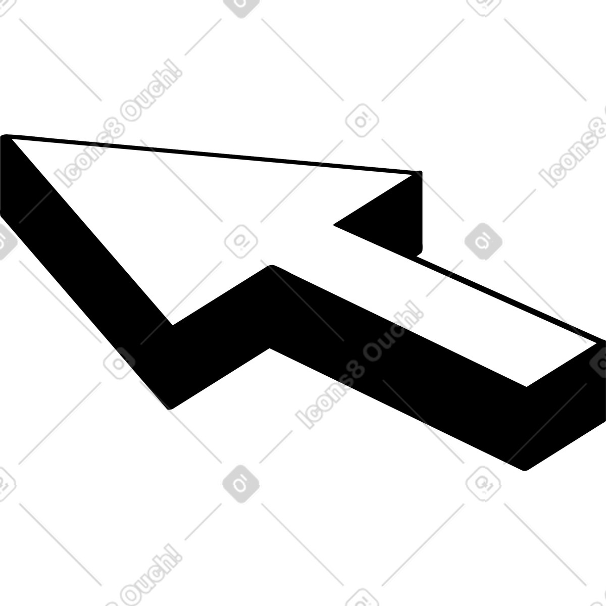 Arrow animated illustration in Looney style download in GIF, Lottie (JSON), AE