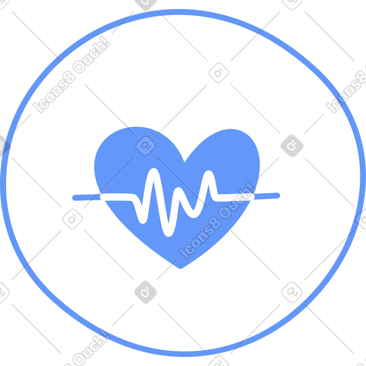 Glowing heartbeat waveform illustration with modern medical pulse clipart