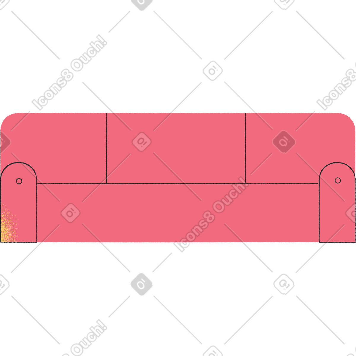 Sofa illustration in Pablo style download in PNG, SVG