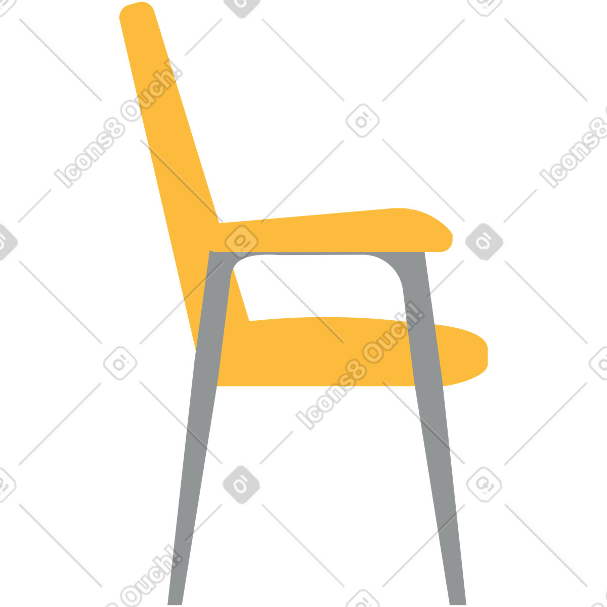 Poltrona illustrazione in stile Burgundy scarica in PNG, SVG