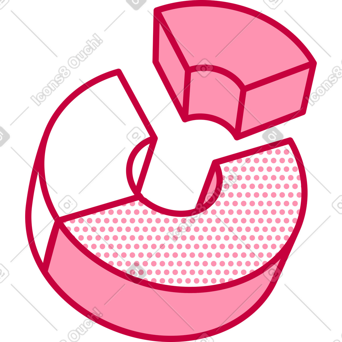Ilustração de Gráfico pizza em no estilo Natty para baixar em PNG, SVG