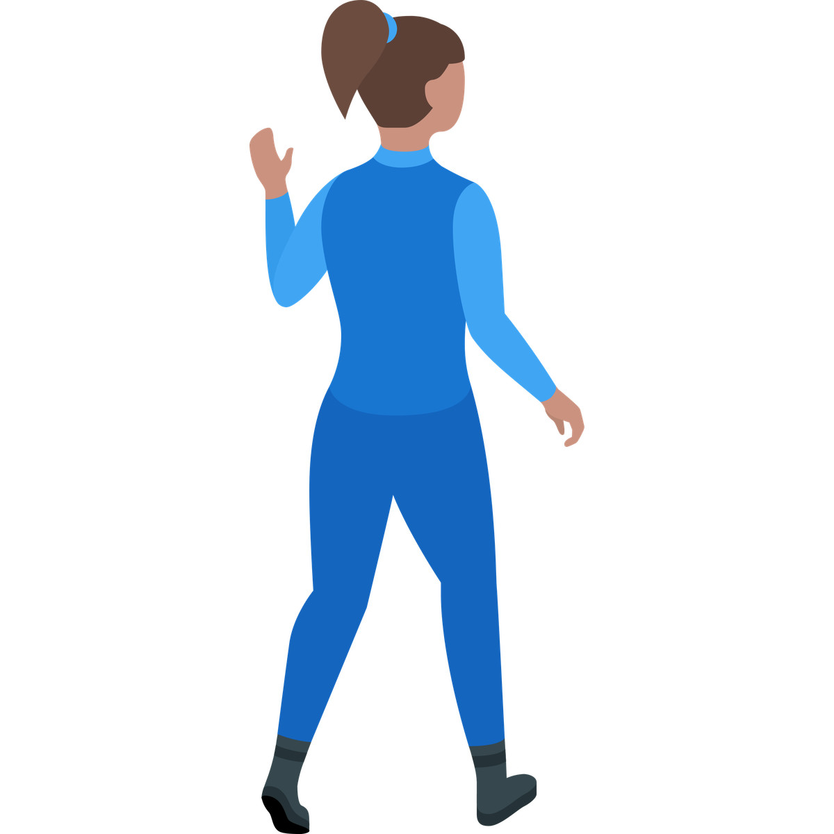 Ilustración Walking girl en estilo Fogg a descargar en PNG y SVG