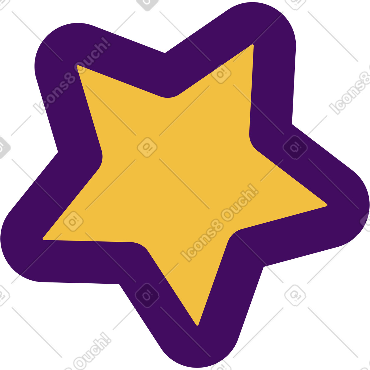Illustration Étoile dans le style Simplistic à télécharger aux formats PNG, SVG