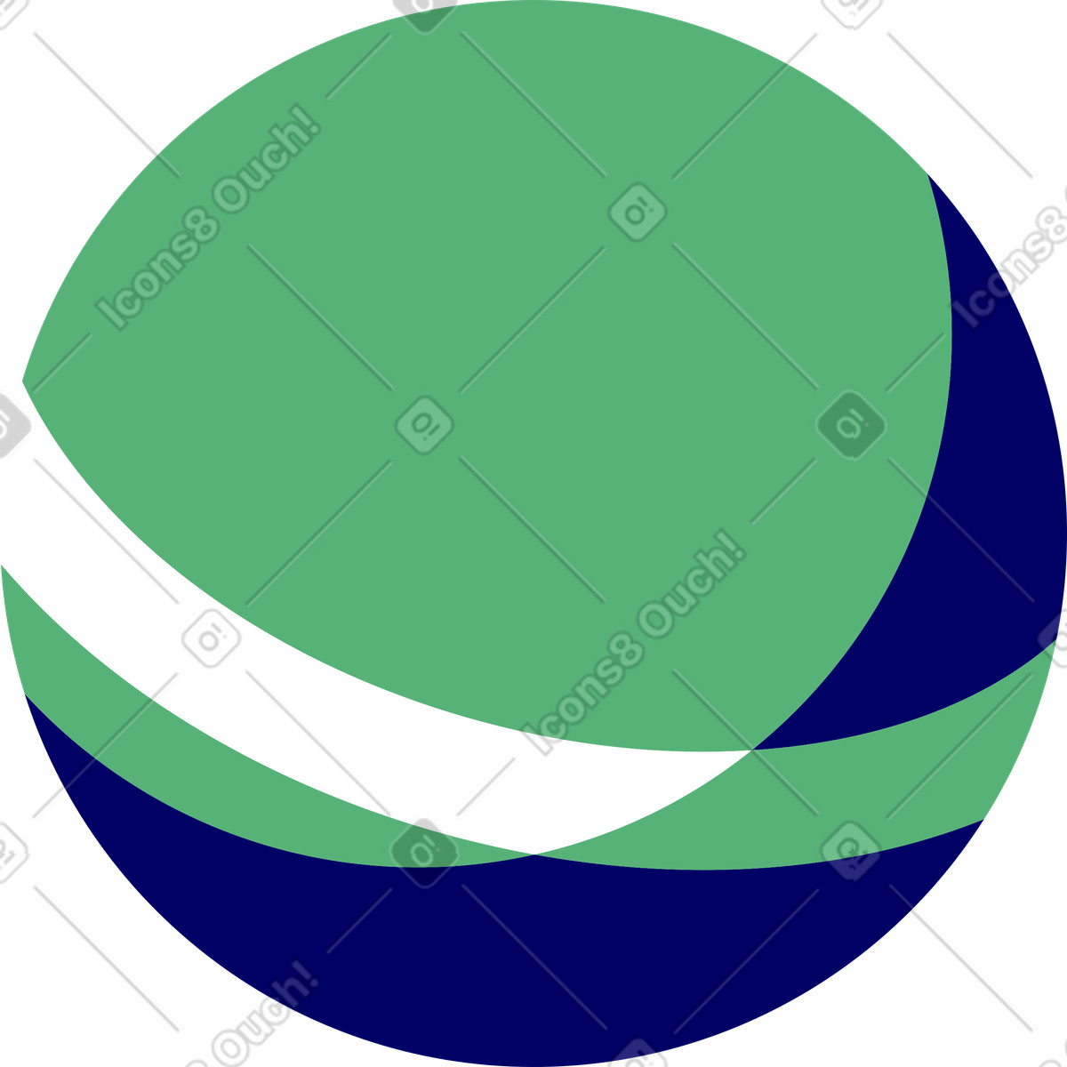 Kleiner grüner ball-Illustration im Lounge-Stil als Download in PNG, SVG
