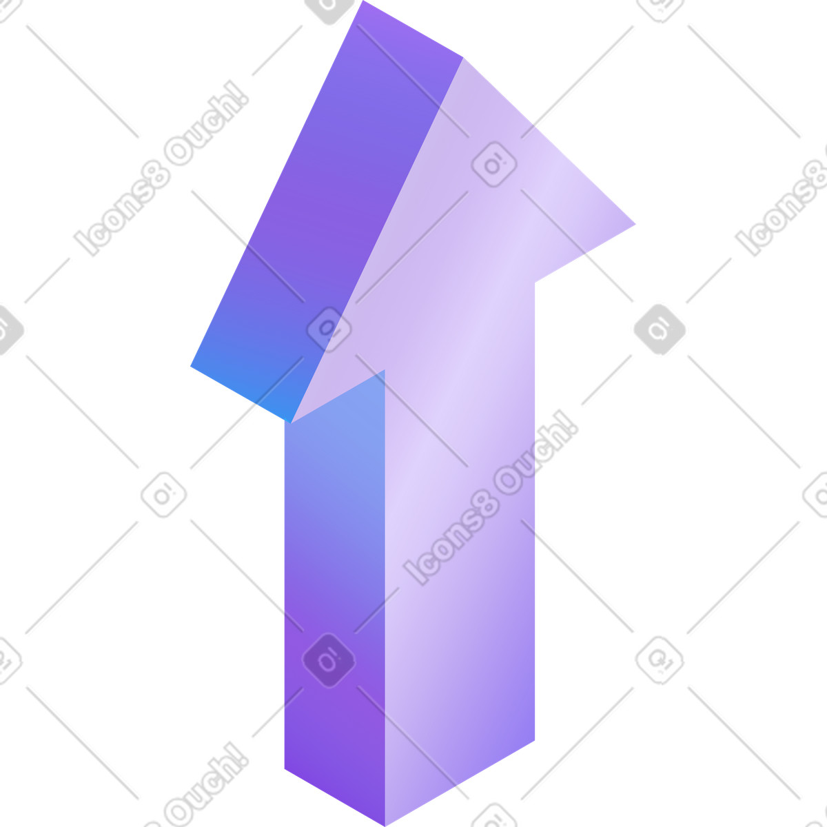 Ilustración Flecha hacia arriba en estilo Hi-tech a descargar en PNG y SVG