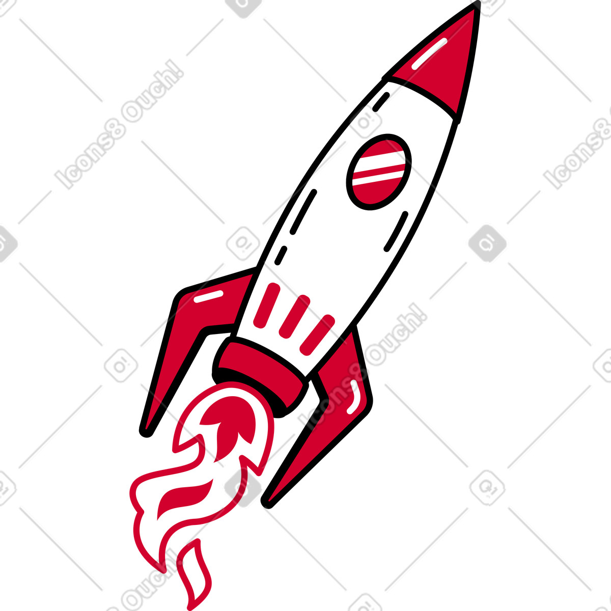 Illustration Rocket dans le style Ruby à télécharger aux formats PNG, SVG