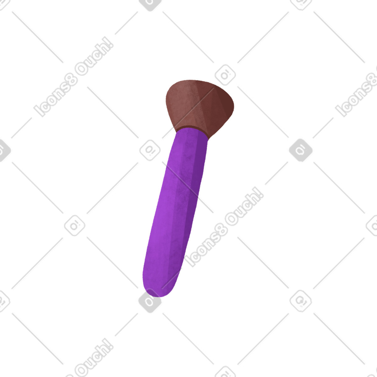 Makeup brush illustration in Bonbon style download in PNG, SVG