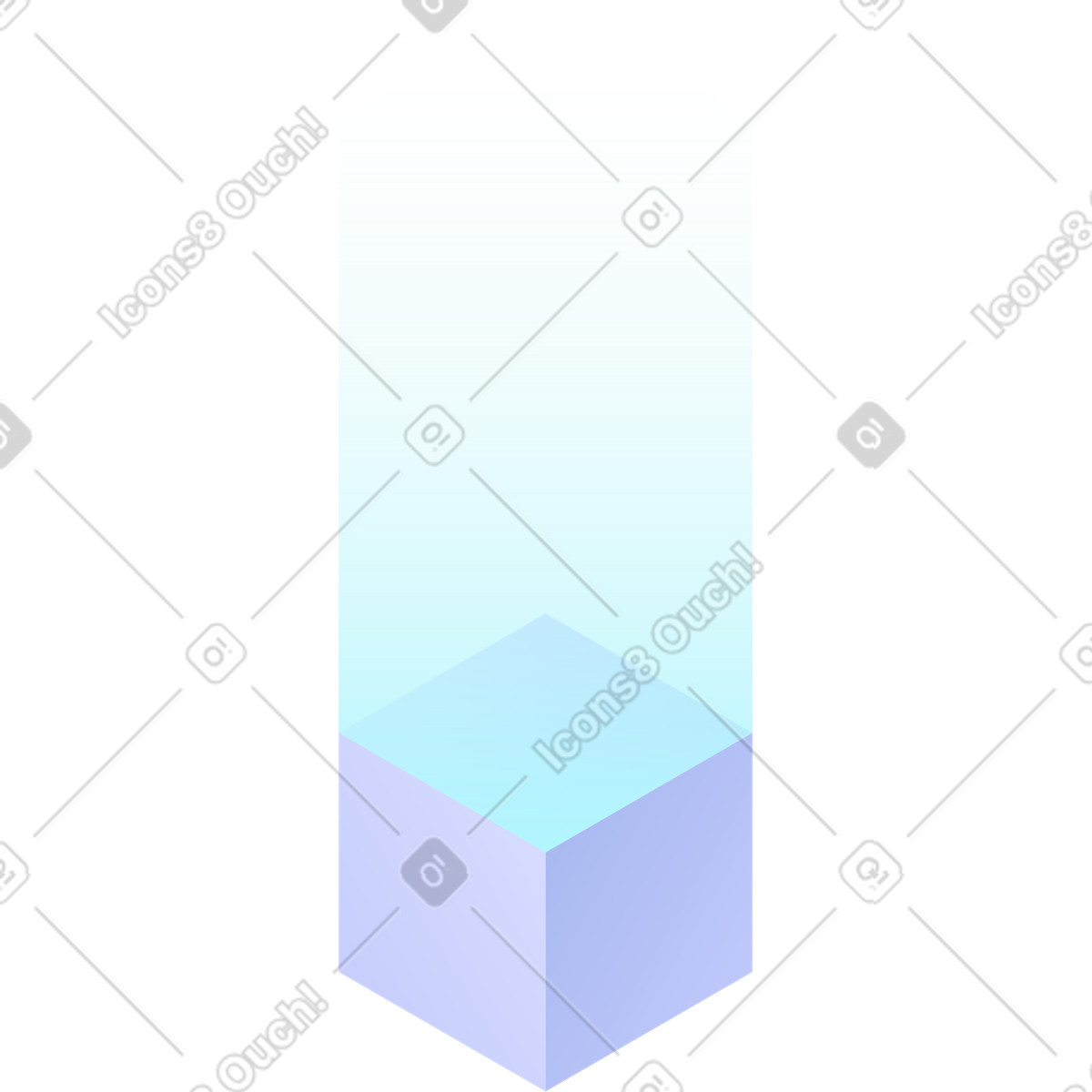 Illustration Cube lumineux dans le style Quantum à télécharger aux formats PNG, SVG