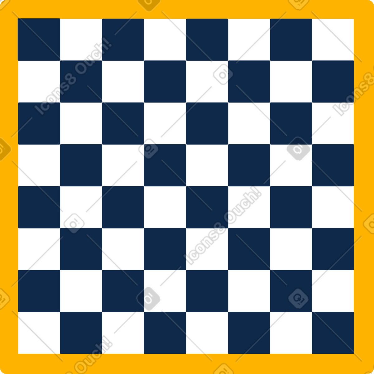 Chess board illustration in Flame style download in PNG, SVG