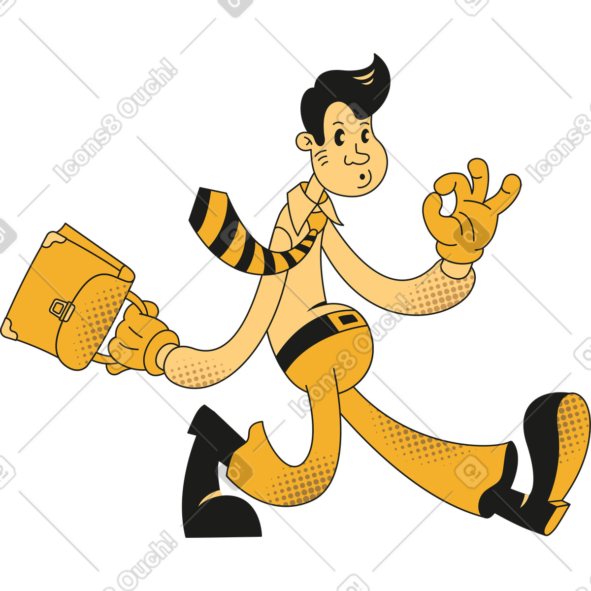 Uomo illustrazione in stile Rubber scarica in PNG, SVG