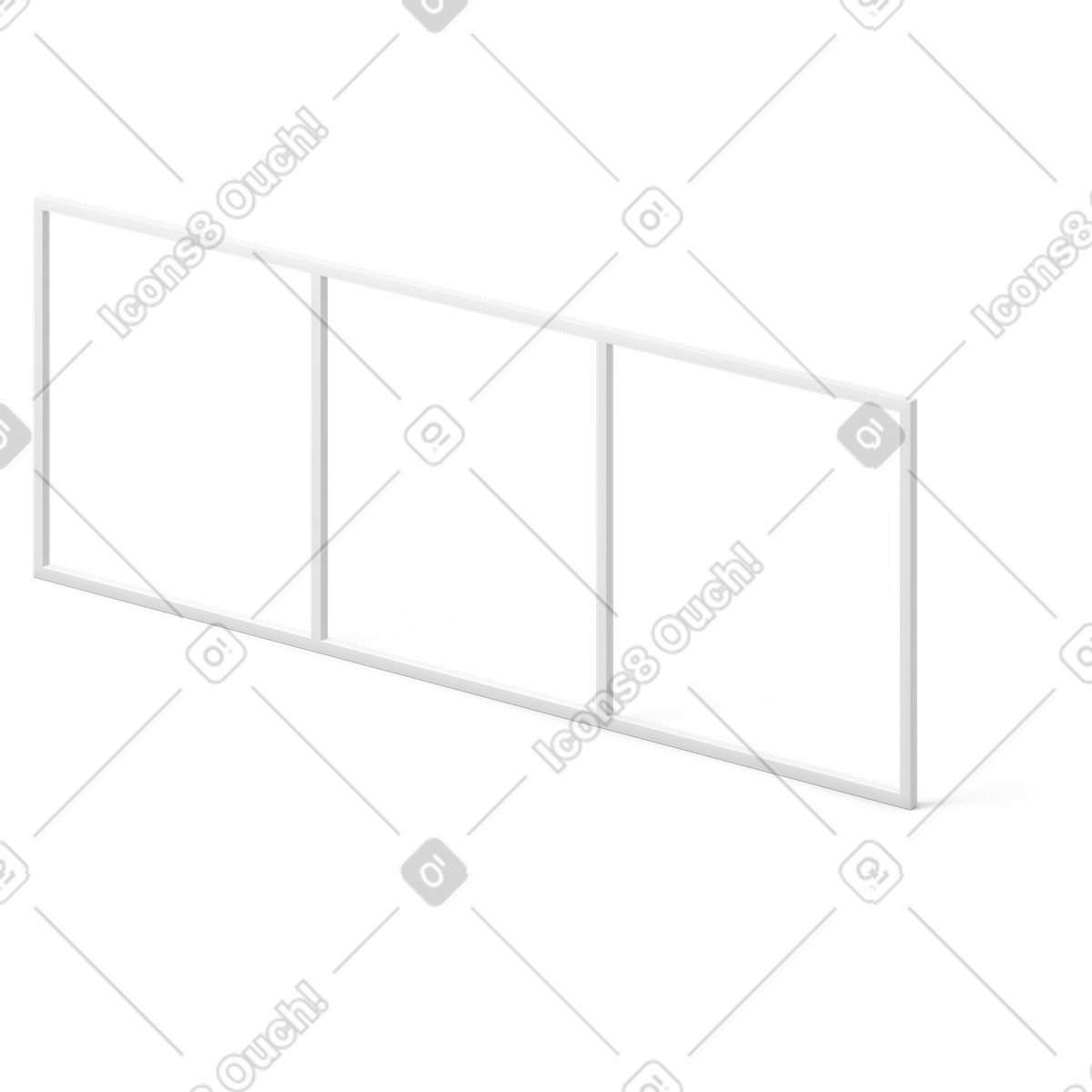 Ilustración Marco de la ventana oficina en estilo 3D Flame a descargar en PNG y SVG