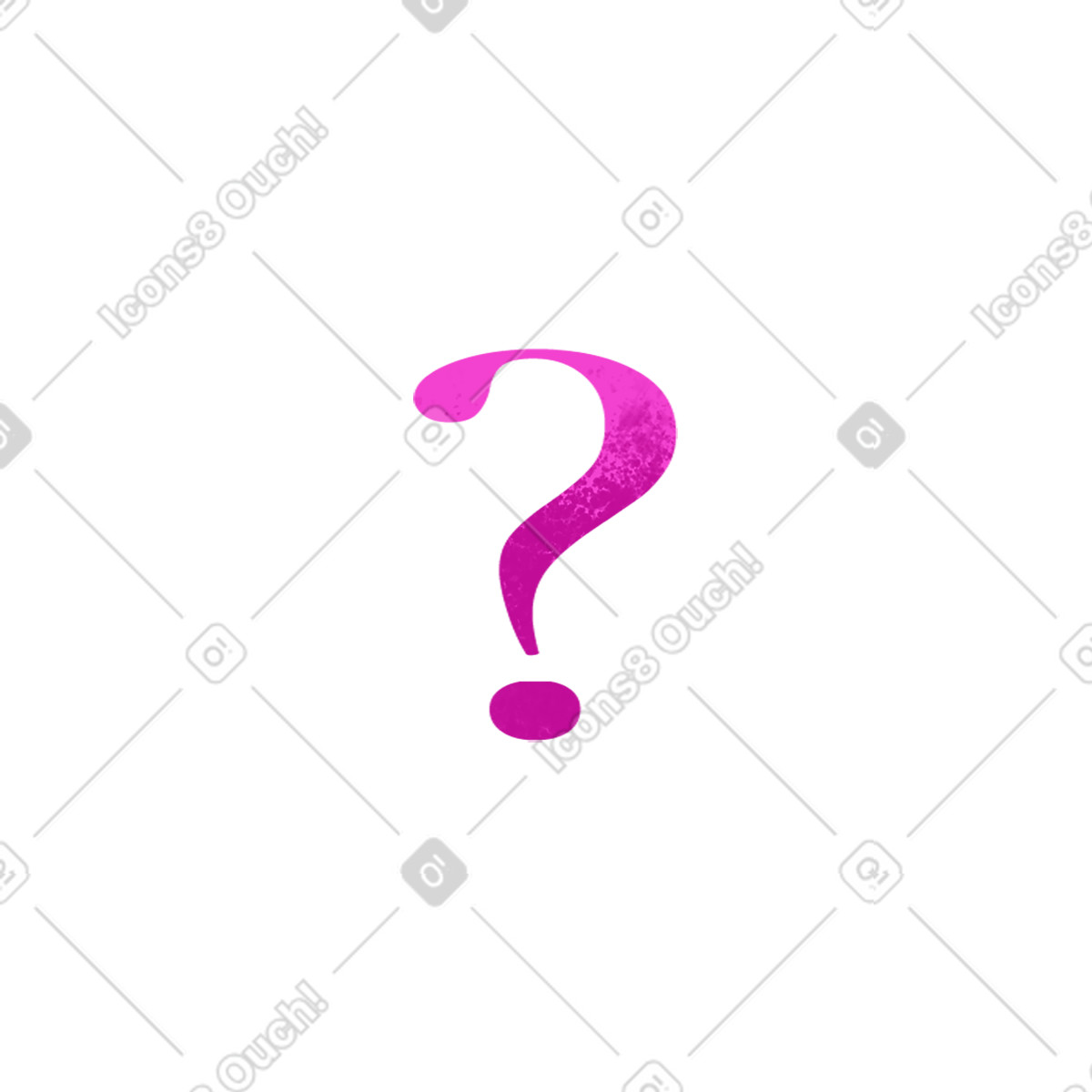 Pink textured question mark-Illustration im Flare-Stil als Download in PNG, SVG