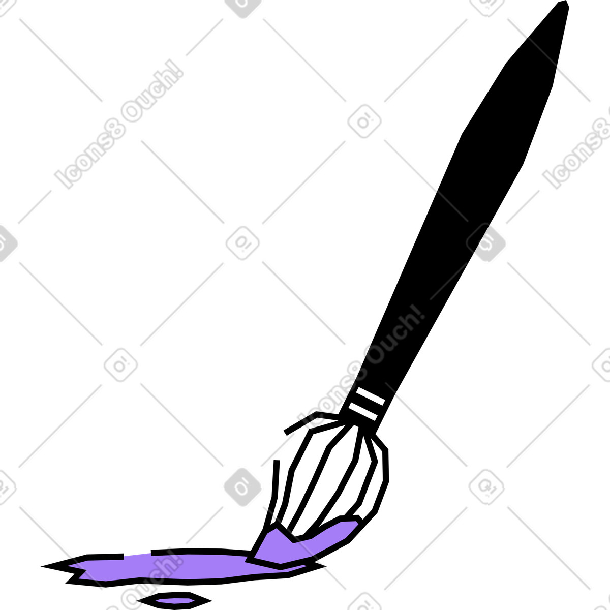 下载 Amethyst 风格的 用油漆刷 插画，支持 PNG、SVG 格式