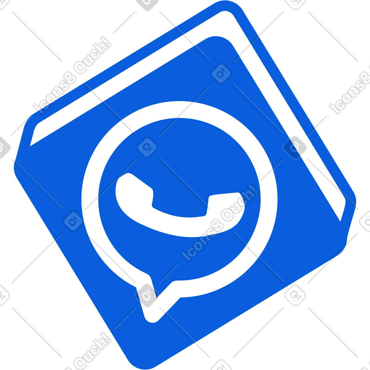 Handy Line スタイルの ターコイズの wattapp アイコン のイラストをPNG、SVG形式でダウンロード