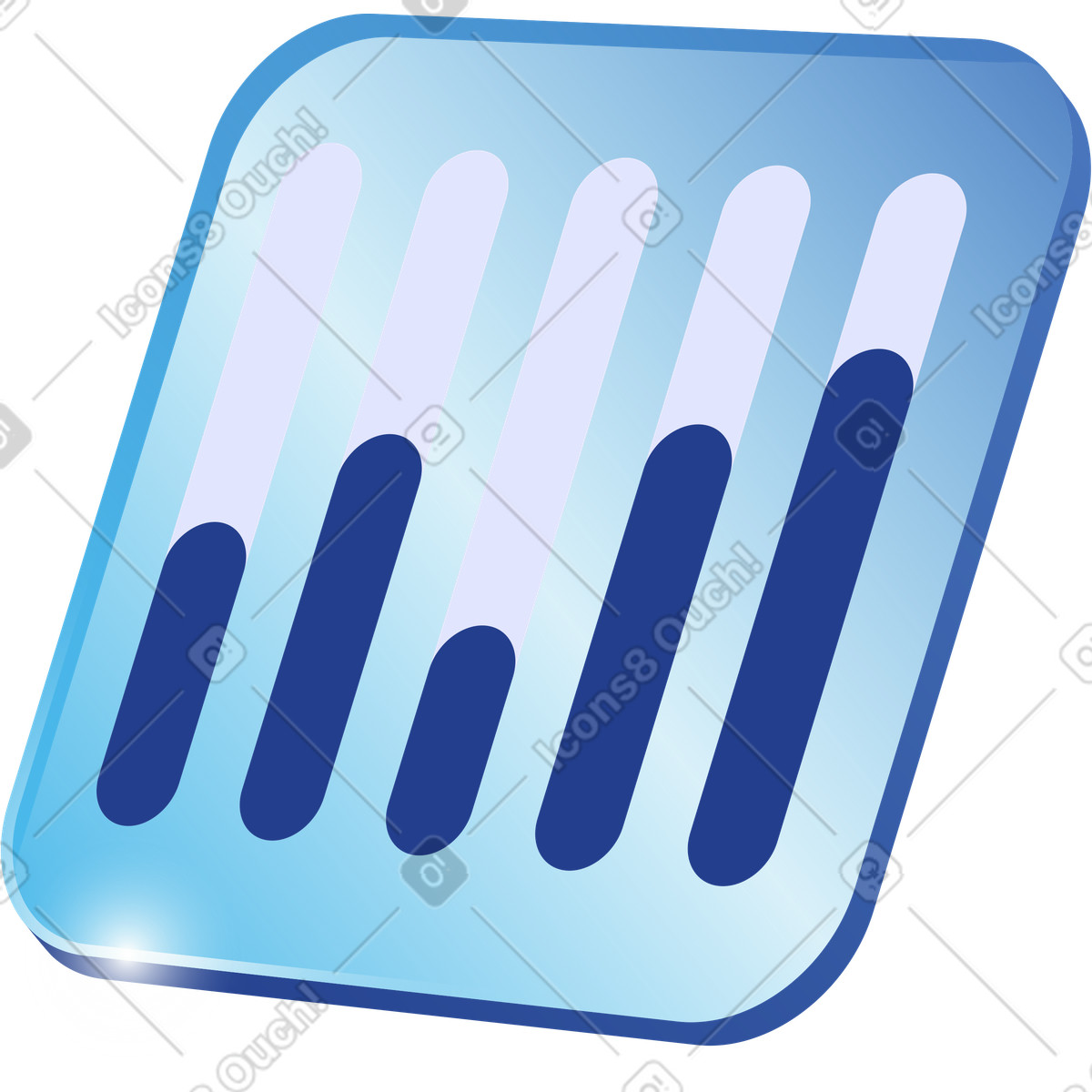 Glasrahmen mit grafiken-Illustration im Quantum-Stil als Download in PNG, SVG
