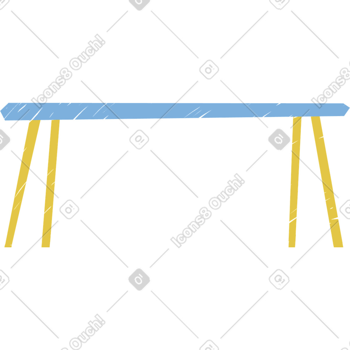 Tavolo illustrazione in stile Sleepy scarica in PNG, SVG