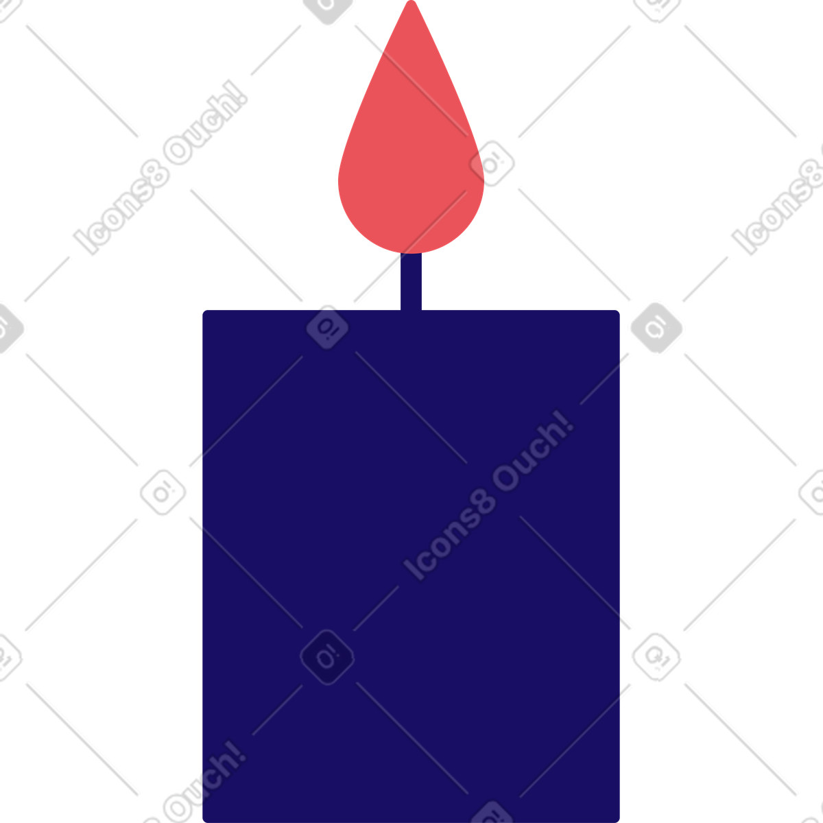 Ilustración Vela en estilo Bendy a descargar en PNG y SVG