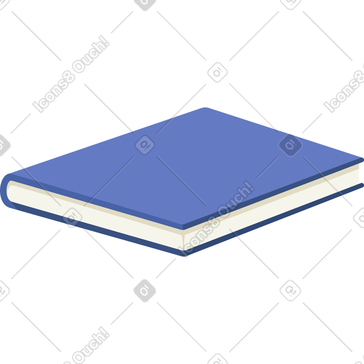 Ilustración Libro azul en estilo Social a descargar en PNG y SVG