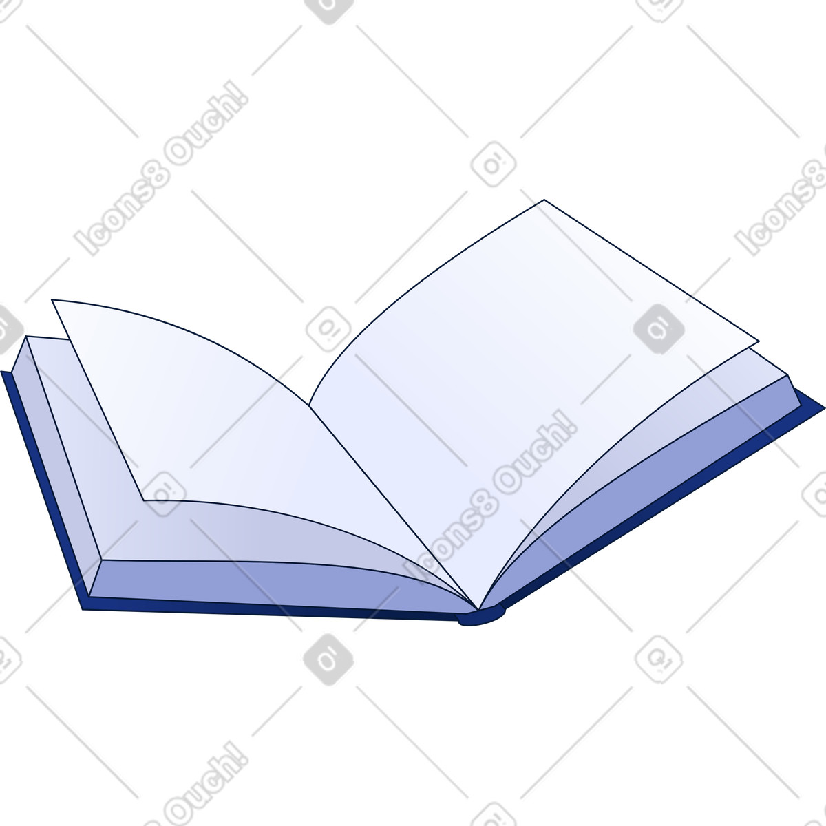 Open book illustration knowledge clipart educational graphics in PNG