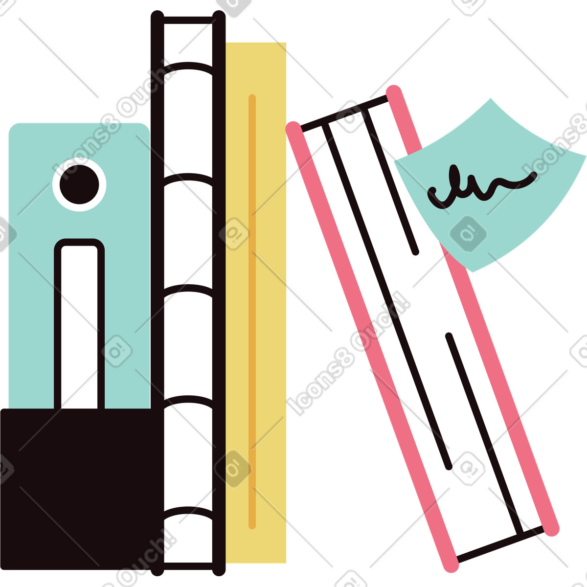 Delight スタイルの オフィスのフォルダーと文書 のイラストをPNG、SVG形式でダウンロード