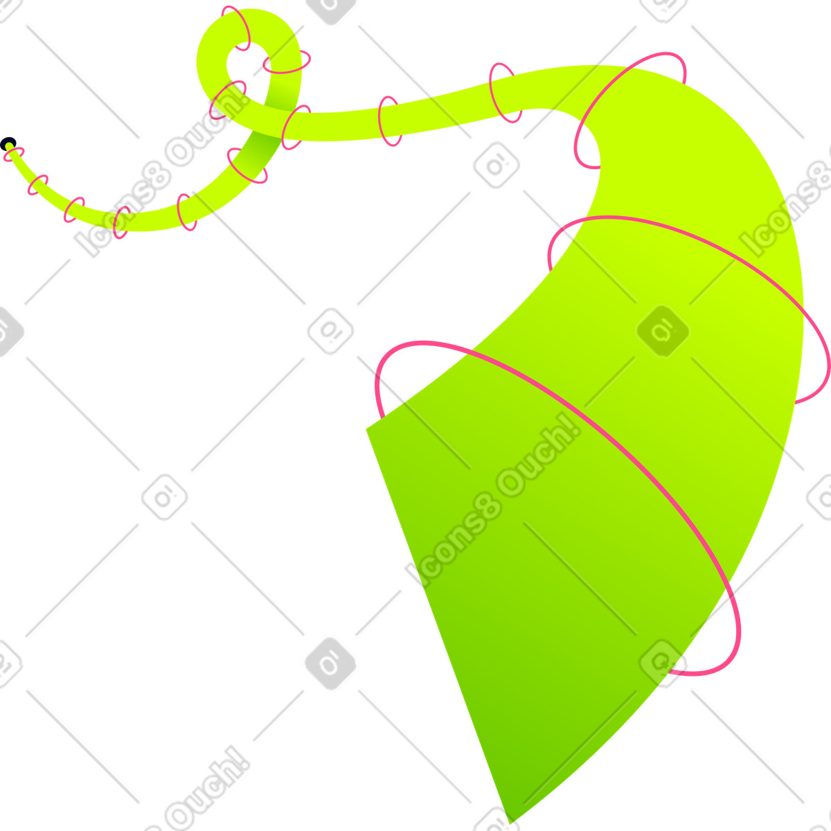 Tunnel verde spaziale illustrazione in stile Space scarica in PNG, SVG