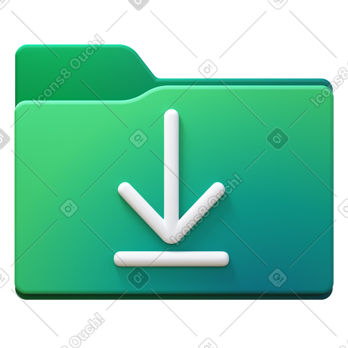 Illustration animée Download folder v dans le style 3D Fluency à télécharger aux formats GIF, Lottie (JSON), AE
