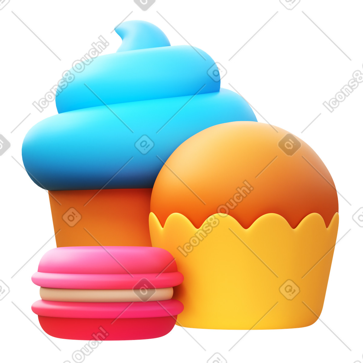3D Fluency スタイルの Dessert のイラストをPNG、SVG形式でダウンロード
