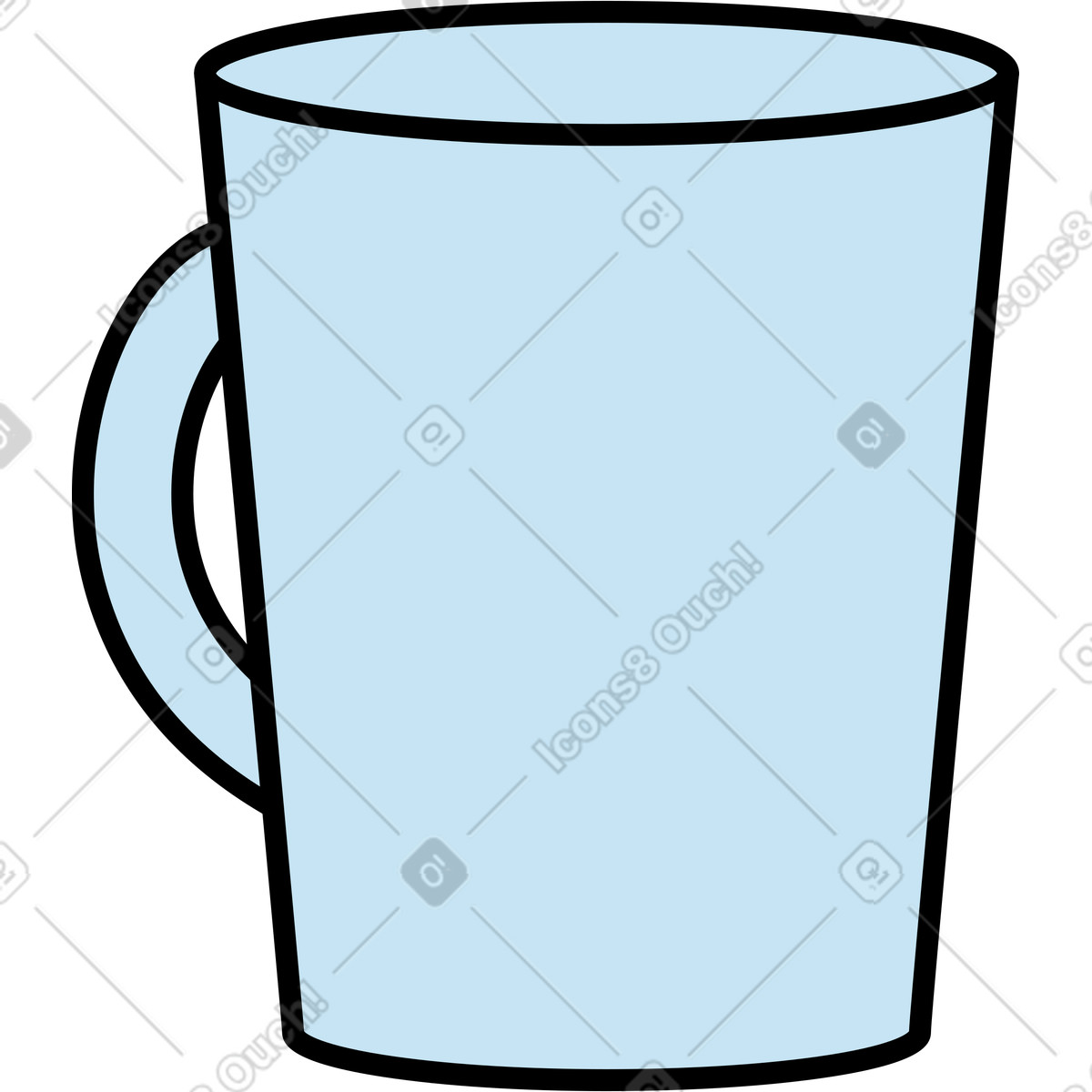 Cup illustration in Kindy style download in PNG, SVG