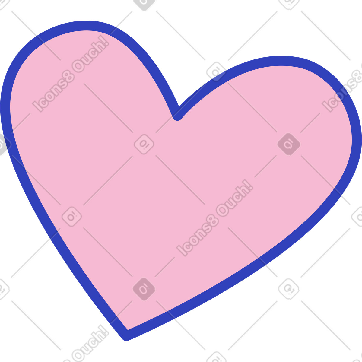Herz-Illustration im Eyeful-Stil als Download in PNG, SVG