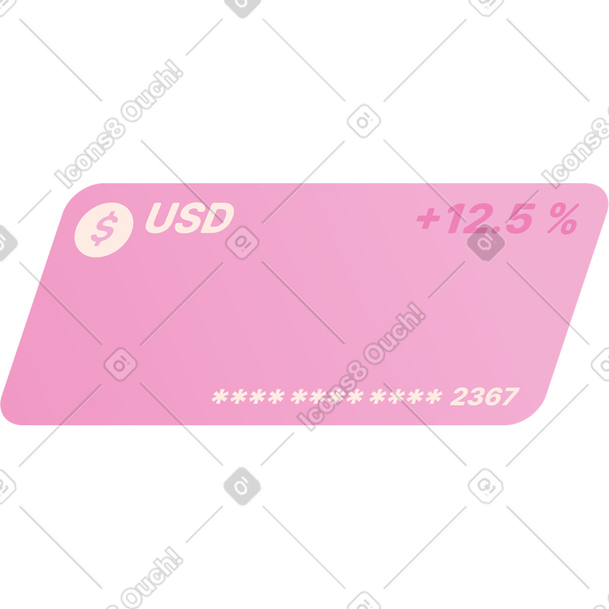 Coworking スタイルの ドルカード のイラストをPNG、SVG形式でダウンロード