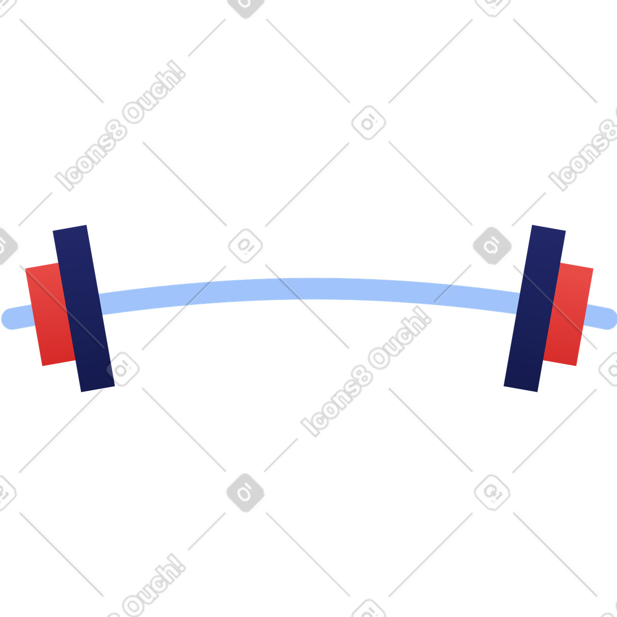 Ilustración Mancuernas en estilo Clip a descargar en PNG y SVG