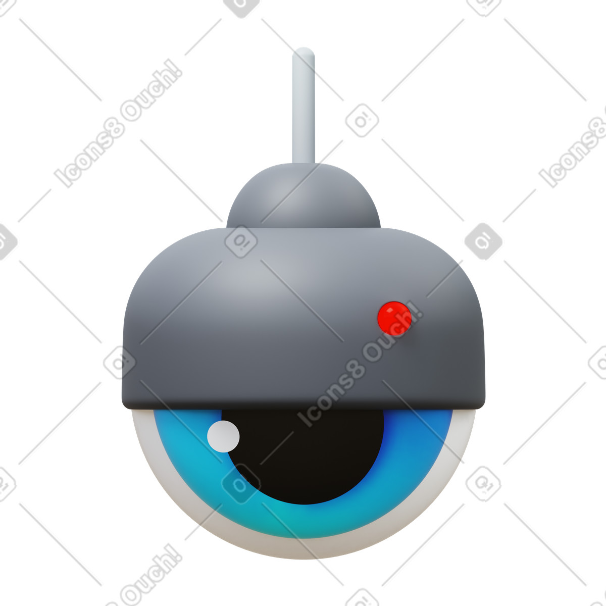 Wall mount camera illustrazione in stile 3D Fluency scarica in PNG, SVG