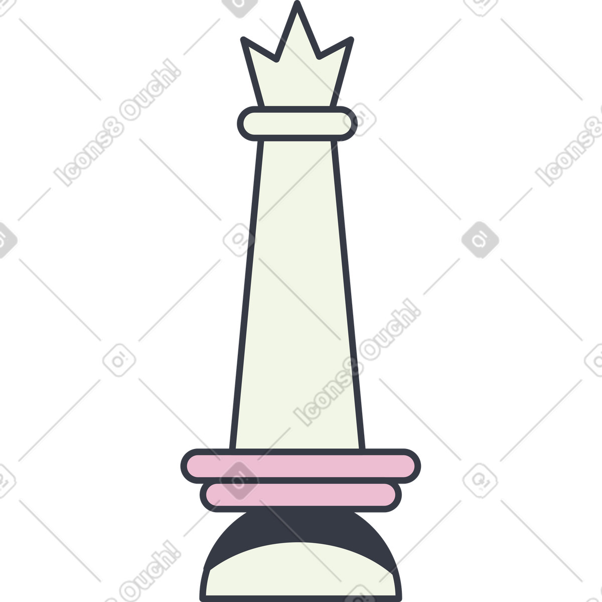 下载 Abstract 风格的 象棋皇后白 插画，支持 PNG、SVG 格式