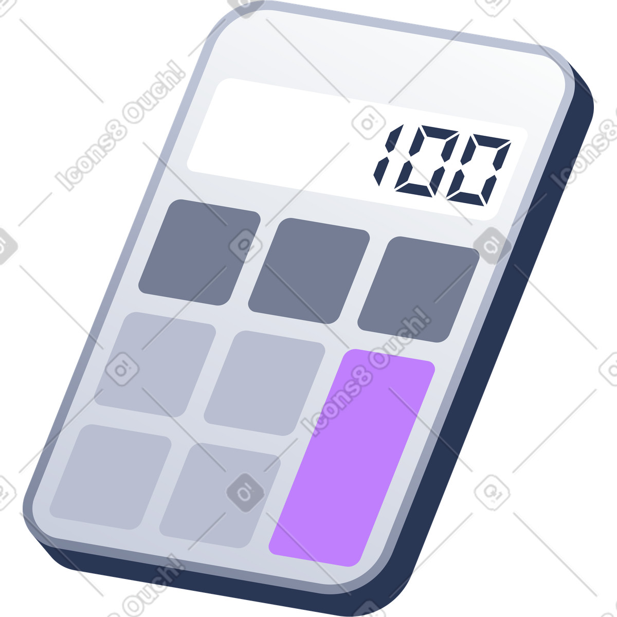 Calculator illustration in Lucent style download in PNG, SVG