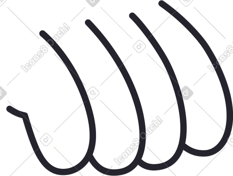Quatro dedos para deitar em cima de algo PNG, SVG