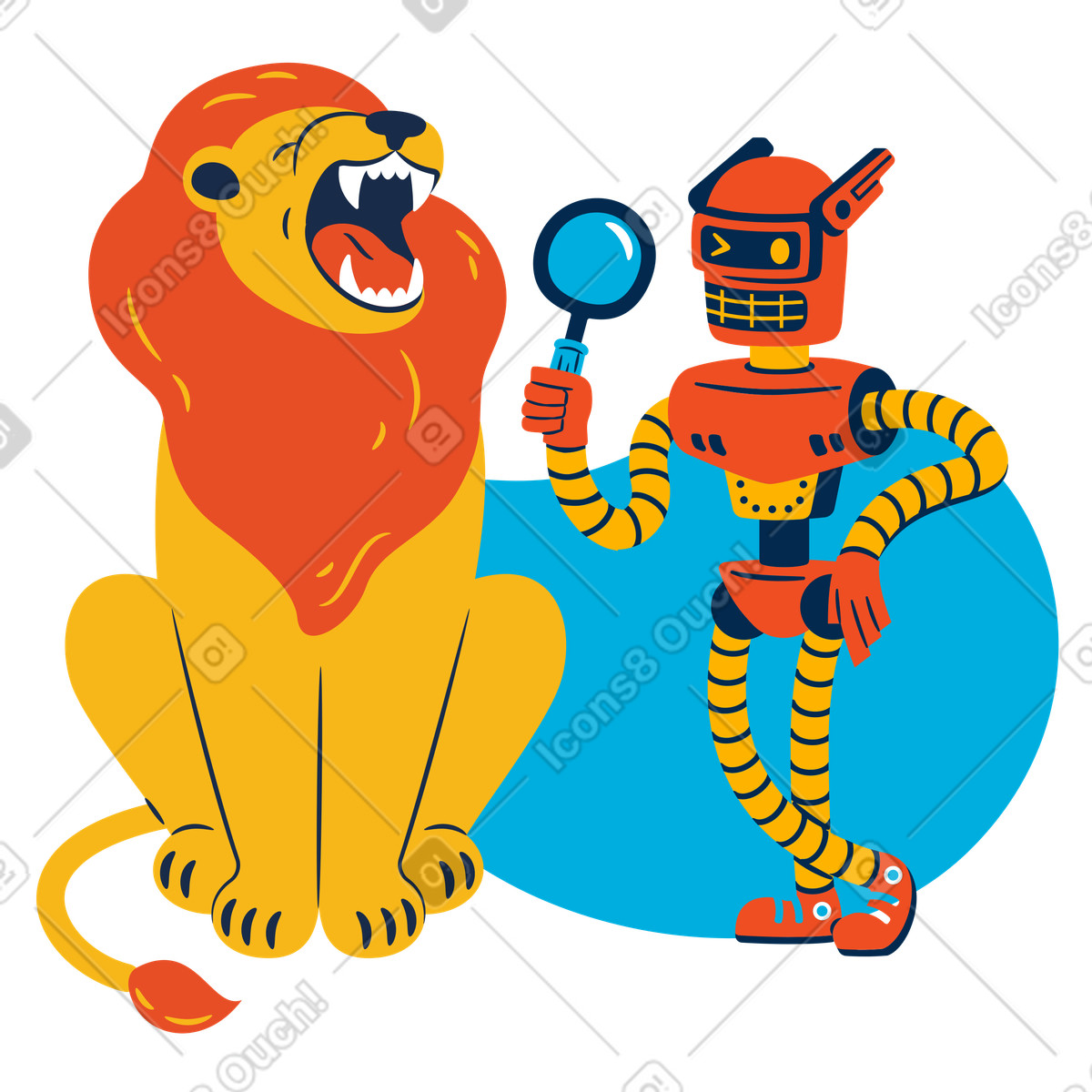 Beim zahnarzt-Illustration im Flame-Stil als Download in PNG, SVG