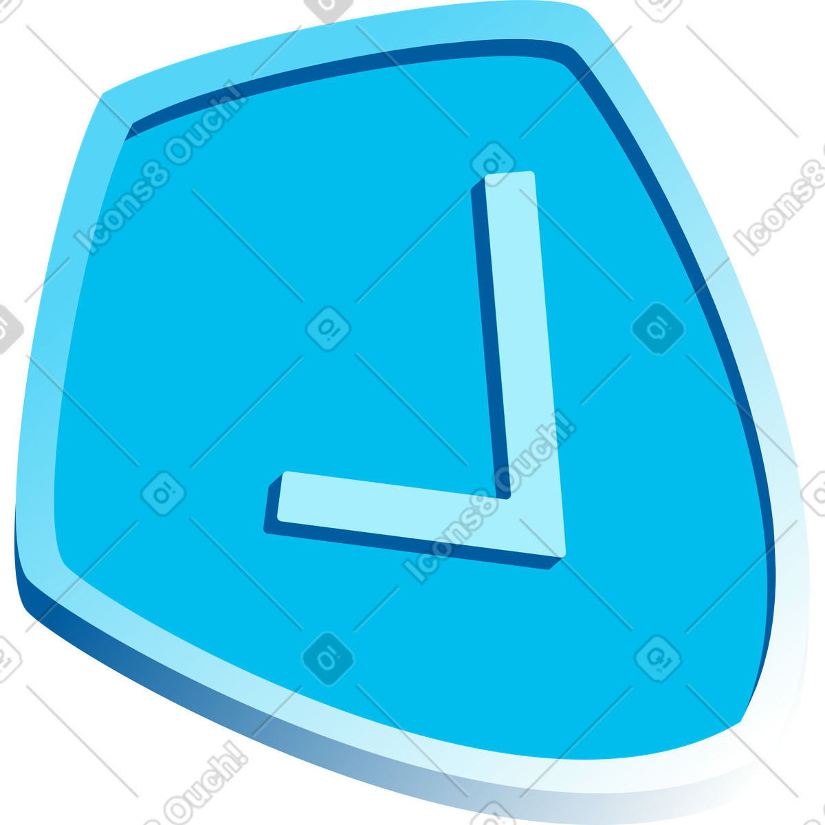 Segno di spunta illustrazione in stile Icy scarica in PNG, SVG