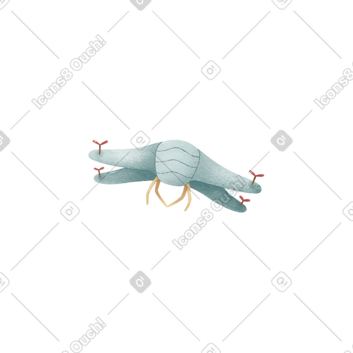 Quadrocopter-Illustration im Woolly-Stil als Download in PNG, SVG