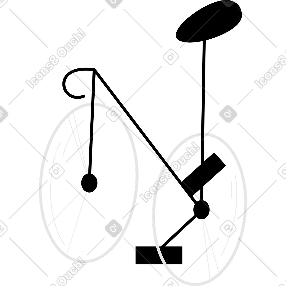 Fahrrad-Illustration im Airy-Stil als Download in PNG, SVG