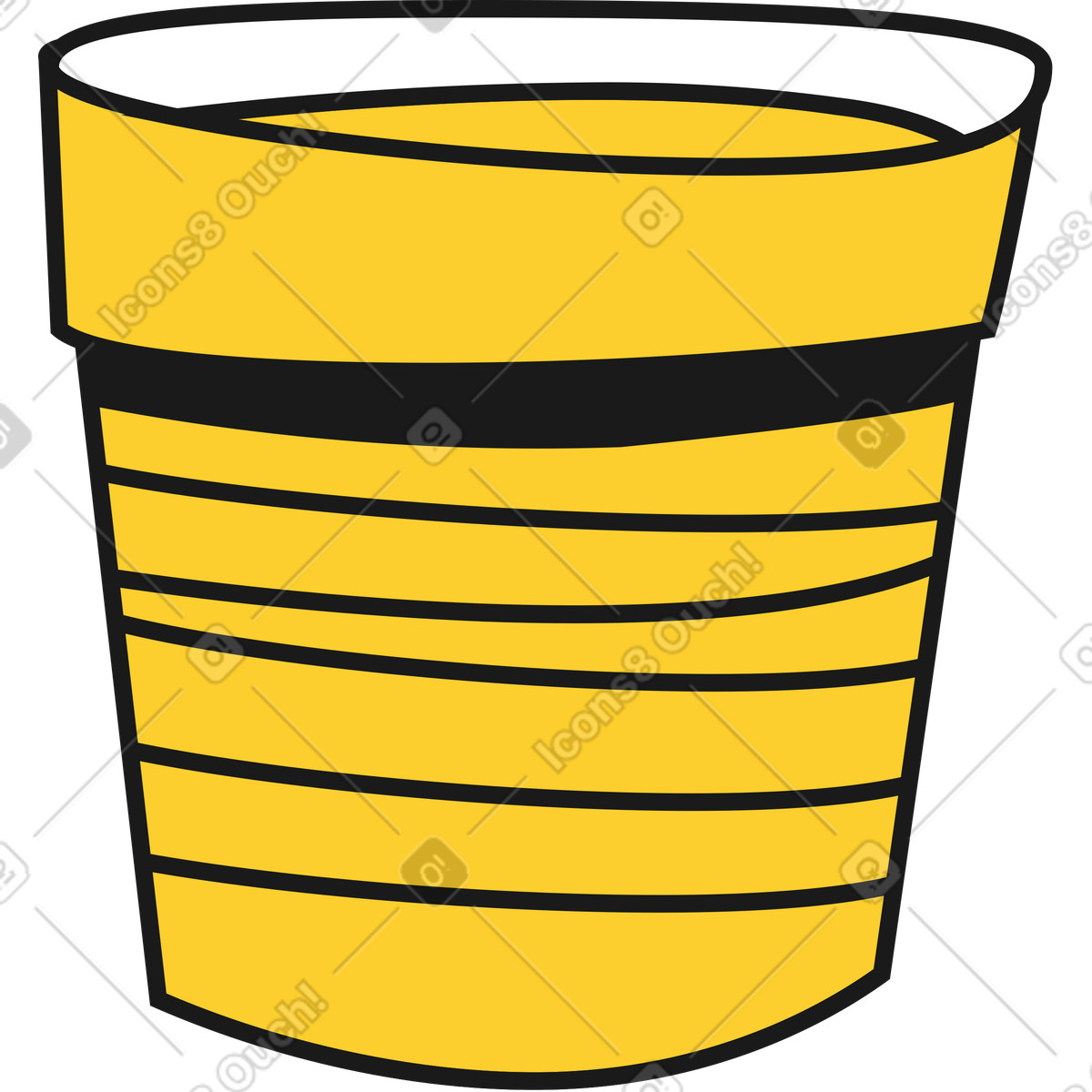 Vaso di fiori illustrazione in stile Taxi scarica in PNG, SVG