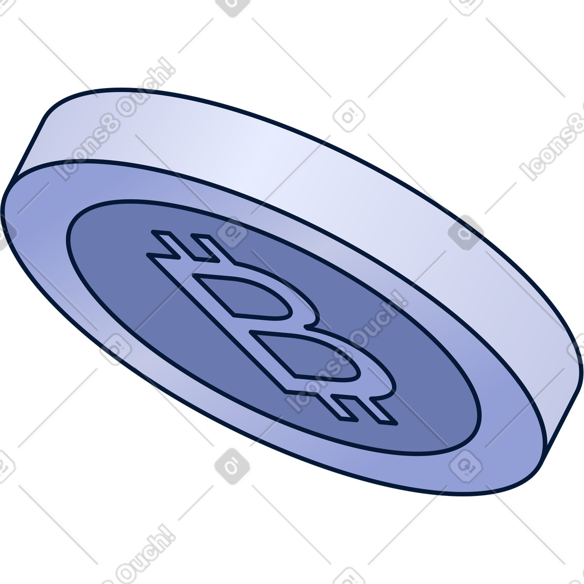 Bitcoin illustration in PNG, SVG